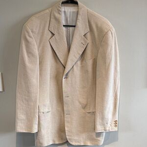Hugo Boss Beige Linen Blazer